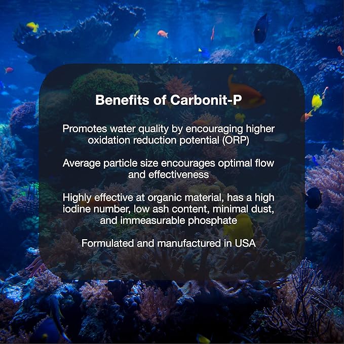 Brightwell Aquatics Carbonit-P - Activated Carbon Filter Media for Marine and Freshwater Aquarium, 500-g (CRBP500)
