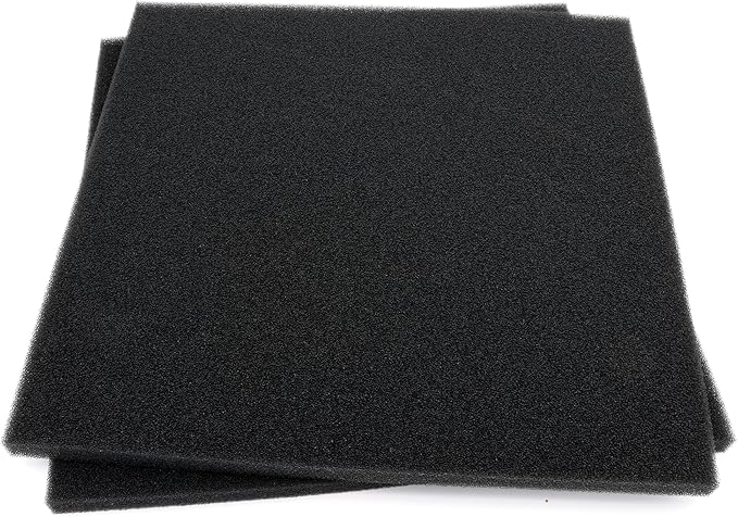 Aquarium Filter Bio Sponge Pad, Foam Sponges Filter Media, Cut fit it Filter Accessories for Fish Tanks and Ponds (18"x18"x0.8" (50PPI) 2 PACK)