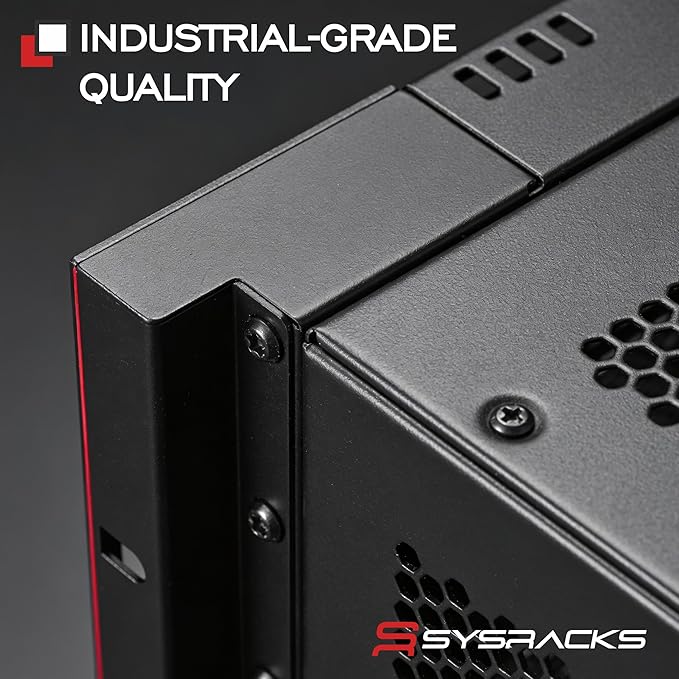 Sysracks 22U Wall Mount Server Rack Cabinet, 19” Locking Network Rack, 24” Deep, Glass Door, with Fan, PDU and Shelf