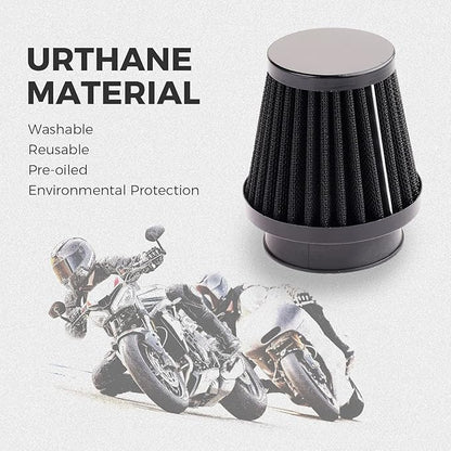 Mtsooning 48mm Motorcycle Air Filter, Clamp-on Intake Pod Cleaner Filter Replacement for Motorcycle ATV Dirt Pit Bike Go Kart 50-110cc