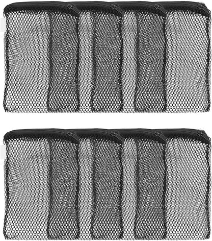 Pawfly 8 Pcs Aquarium Filter Media Bags, Fish Tank Coarse Mesh Bag with Plastic Zipper Soft Aquarium Mesh Bag for Activated Carbon, Bio Filter Balls, Filter Stones, Ceramic Rings(8" x 5.5")