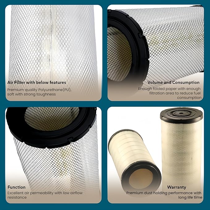 AF25247 Air Filter Compatible with Select semi Truks. Replacement OE#: 5839AF25247 3076CA8180 ABPN10GAF25247 BNP534816 EAF5100 DNP534816 85114076