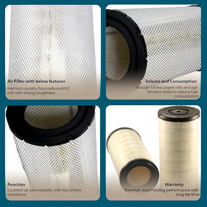 AF25247 Air Filter Compatible with Select semi Truks. Replacement OE#: 5839AF25247 3076CA8180 ABPN10GAF25247 BNP534816 EAF5100 DNP534816 85114076