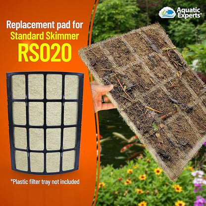Aquatic Experts Beige COARSE Pond Filter Pad - 1.25 inch Thick - Compatible with Savio Standard Skimmerfilter RS020 Filter Media Pad - Made in USA (14" x 18" - 3 Pack)