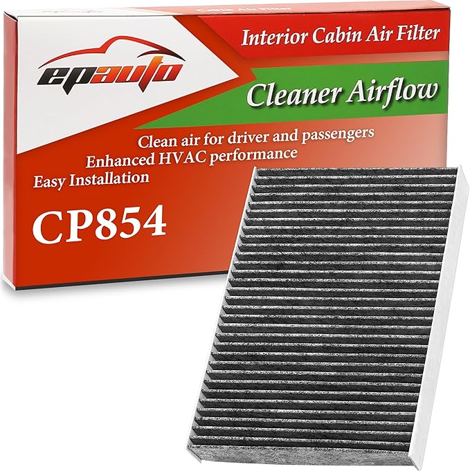 EPAuto CP854 (CF11854) Cabin Air Filter includes Activated Carbon Replacement for Nissan Rogue (2014-2020), Rogue Sport (2017-2022), Qashqai (2017-2023), X-Trail (2015-2025)