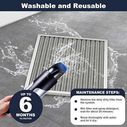 16x20x1 Reusable Air Filter, Electrostatic, Washable Lasts a Lifetime, Breathe Fresher Air in Home and Office HVAC AC Furnace Systems, Merv 8 (Actual Size: 15.5x19.75x0.82 Inch)