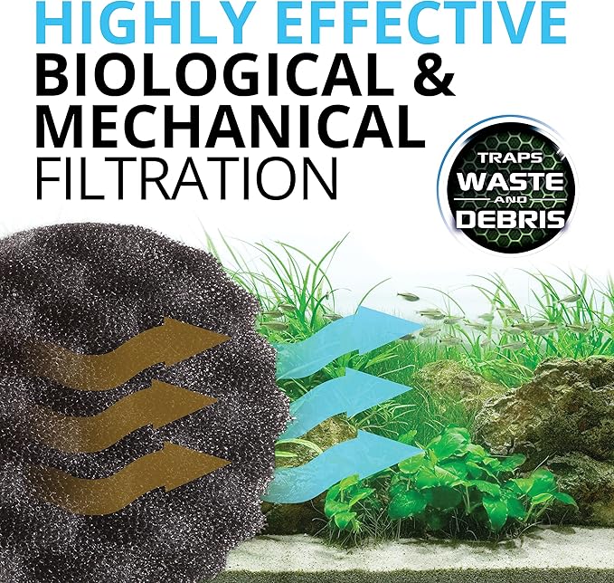 Fluval FX4/FX5/FX6 Bio-Foam, Replacement Aquarium Filter Media, 2-Pack, A239