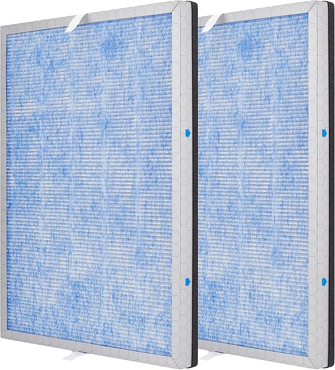 MSA3/MSA3S Filter Replacement, Compatible with Membrane Solutions MSA3 and MSA3S Smart Air Purifier, 【Upgraded】3-in-1 H13 True HEPA Filter, 2 Pack
