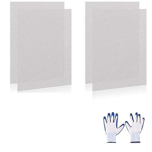 4 Pcs 13x9 (33cmx23cm) 40 Mesh 304 Stainless Steel Wire Mesh Sheet, Rustproof Metal Mesh Sheet Screen for DIY Crafts, Vent Covers, Garden Fencing, Window Protection & Industrial Filters