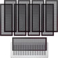 8 Pack Strong Magnetic Floor Vent Cover - PVC Mesh Register for Wall Ceiling Floor Catch Debris Hair Insect (Black, 4 x 10 Inch)