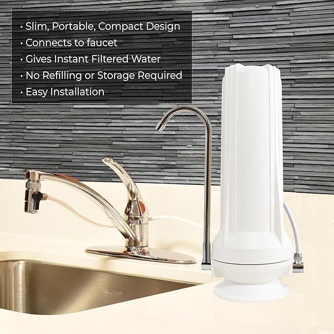 Anchor AF-3110 10-Stage Alkaline, Mineral, Anti-oxidizing Countertop Water Filter (White)