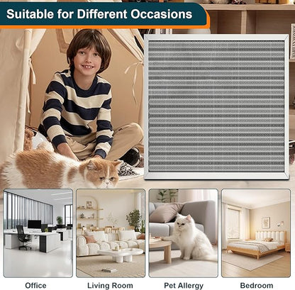 14x14x1 Reusable Air Filter, Washable, MERV 8, Permanent Electrostatic Air Filter, Lasts a Lifetime, Breathe Safely at Home or in the Office (Actual Size:13.5x13.5x0.82 Inch)