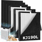 3 Pack KJ190L Filter Replacement Compatible with MOOKA KJ190L Air Purifier for Large Room, 3 Stage Filtration for Pollen Dust, 3 High-Efficiency Filters & 6 Washable PreFilters