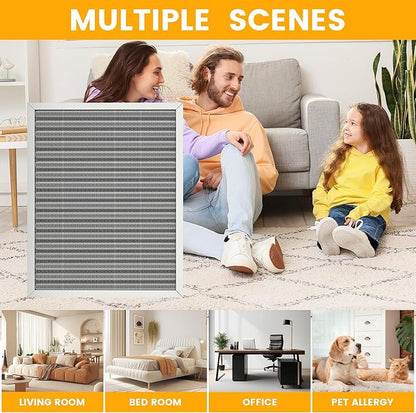 16x20x1 HVAC Furnace Air Filter, Lasts a Lifetime, Washable, Merv 8, the Last HVAC Filter You Will Ever Buy, Breathe Safely at Home or in the Office,Actual Size:15.5x19.5x0.82 Inch)
