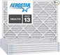 Aerostar 16 1/2x21 5/8x1 MERV 13, Pleated Air Filter, 16 1/2x21 5/8x1, Box of 6, Made in the USA