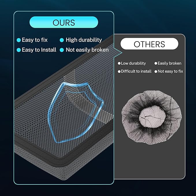 4 Pack Floor Register Cover Trap, HG Power 4 x 10 Inch Floor Vent Screen Net, Nylon Fabric Mesh Air Vent Filter for Home Floor, Catches Coins, Toys, Snacks, Pet Hair, Pet Food