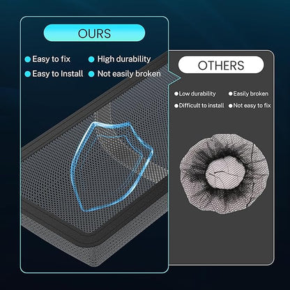 4 Pack Floor Register Cover Trap, HG Power 4 x 10 Inch Floor Vent Screen Net, Nylon Fabric Mesh Air Vent Filter for Home Floor, Catches Coins, Toys, Snacks, Pet Hair, Pet Food