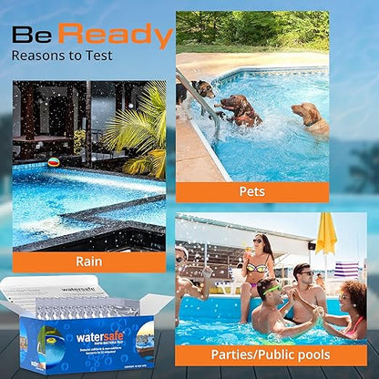 Pool and Spa Rapid Bacteria Test by Watersafe, Detects Down to 1 Bacteria/μL in 15 Minutes, Including E. coli and Salmonella. 20 Tests.