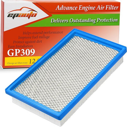 EPAuto GP309 (CA4309) Engine Air Filter, Replacement for Nissan Altima, Maxima, Frontier, Pathfinder, Murano, Infiniti G35, FX35, QX60, Subaru Forester, Legacy, Impreza, Saab 9-2X – Fits 1988-2024