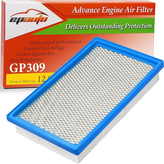 EPAuto GP309 (CA4309) Engine Air Filter, Replacement for Nissan Altima, Maxima, Frontier, Pathfinder, Murano, Infiniti G35, FX35, QX60, Subaru Forester, Legacy, Impreza, Saab 9-2X – Fits 1988-2024