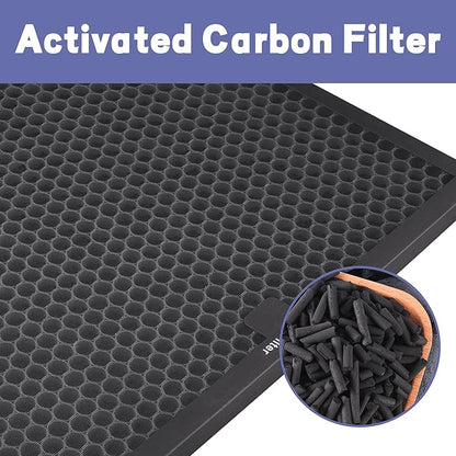 Air Scrubber Active Carbon Filters Compatible with BlueDri, VEVOR and Dri-Eaz Air Purifier, for Drieaz HEPA500 16'' x 16'' x 1'' inches（3 Pack）