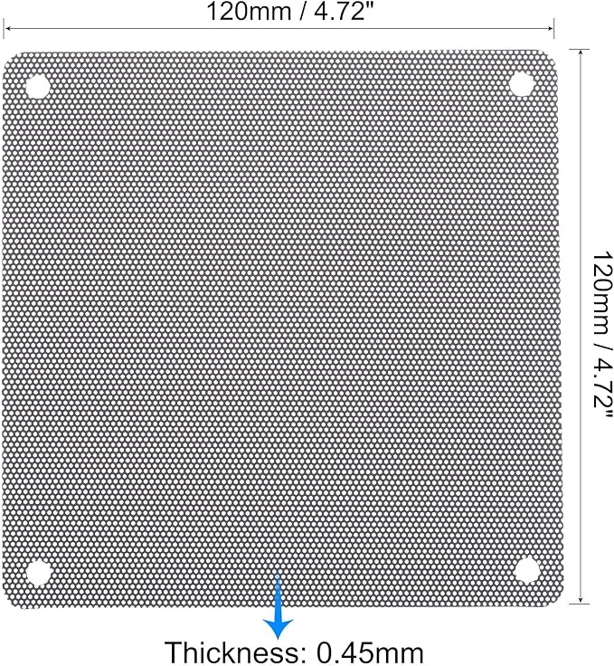 uxcell PC Dust Fan Screen with Screws for Cooling Dustproof Case Cover PVC 120mm 5pcs