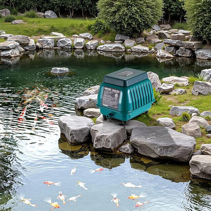 VEVOR Linear Air Pump 1110 GPH | Pond Aerator & Septic Tank Pump for 10ft Deep Water | for Wastewater Treatment, Fish Farms, Hydroponics, Aquariums, Restaurants