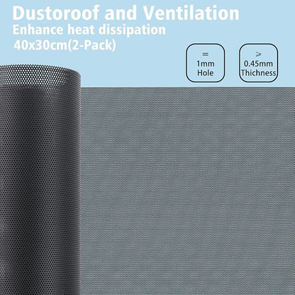 400x300mm DIY PC Case Dust Mesh Filter, 2Pack PVC Dustproof Mesh Filter Cover with Magnetic Strip for Computer PC Case