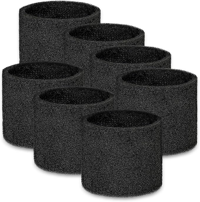 Shop-Vac 90585 Foam Sleeve Filter Replacements for Most Shop-Vac Wet/Dry Vacuum Cleaners 5 Gallon and Above, Replace Parts # 9058500, 7 Pack