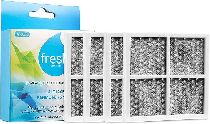 Mist Fresh Refrigerator Air Filter Replacement for L120F, LG ThinQ Fresh Air Filter, Kenmore Elite 469918, 6 Month Replacement, 3 pack
