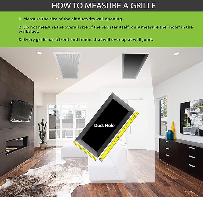 HVAC Premium 10" X 10" Aluminum Return Filter Grille for 1" Filter - Easy Airflow - Linear Bar Grilles [Outer Dimensions: 12.5"w X 12.5h"]
