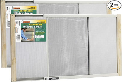 Frost King 2AWS1537 WB Marvin Adjustable Window Screen, 15in High x Fits 21-37in Wide (2 Pack)