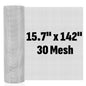30 Mesh 304 Stainless Steel Mesh Screen, 15.7'' x 142''(40cm x 360cm) Wire Screen Mesh, Rust Free Woven Wire Mesh, Metal Mesh Screen for Air Vents, Window Screen, Filters, Garden Covers