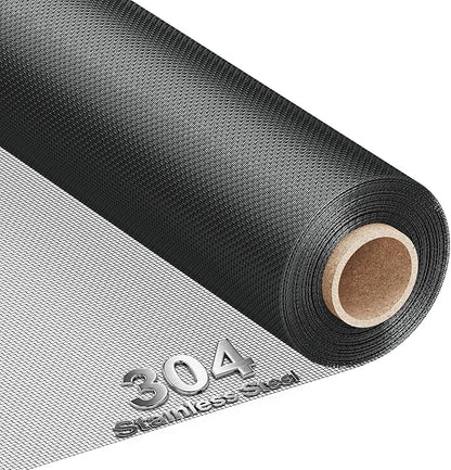 MAGZO 304 Stainless Steel Mesh Screen Roll 47in x 10ft - 22 Mesh Pet Proof Metal Window Screen Replacement, Screen Door Mesh for Patio,Porch,Pet,Cage,Vent Cover,Filter,Gutter Guard,Rodent Protection
