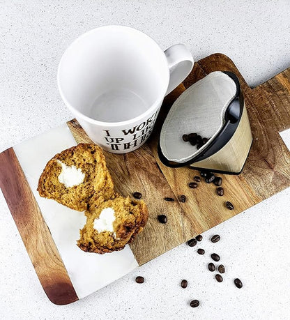 Cloth Reusable Cone Coffee Filter (Size #2) - Made in Canada of Hemp and Organic Cotton - Zero Waste, Eco-Friendly, Natural Filter for Drip Coffee Makers