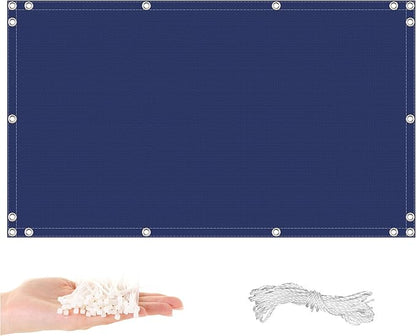 Outdoor Privacy Screen 3.9' x 26.2' UV-Resistant Visibility Reduction, Patio Privacy Screens for Balcony Cable Zip Ties Included Garden Decor for Banister Guard, Patio Enclosure, Dark Blue