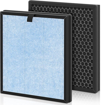 AP303 AP304 Replacement Filters, Compatible with DAYETTE ＆ FRESHDEW Air Purifier AP303/AP304, H14 HEPA Filter with Activated Carbon, 2 Pack (Wildfire Filter)