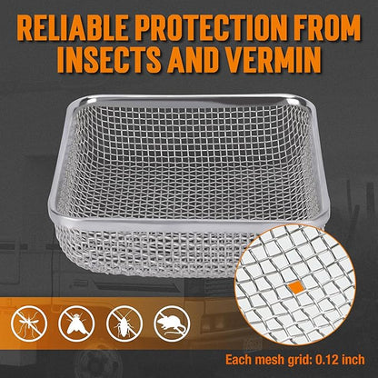 TONDA RV Furnace Vent Screen, Bug Screens Heater Vent Cover for Camper with Installation Tool and Silicone Rubber, 2 Round and 1 Square