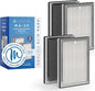 Medify Air MA-25 Genuine Replacement Filter | for Allergens, Wildfire Smoke, Dust, Odors, Pollen, Pet Dander | 3 in 1 with Pre-filter, H13 HEPA, and Activated Carbon for 99.7% Removal | 2-Pack