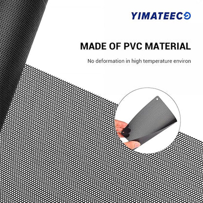 140mm Fan Dust Filter PC, 10Pack PVC Computer Dust Filter Mesh Dustproof Case Cover PC Cooler Fan Filter Grills with 40pcs Screws for Computer Cooler (PVC, 140 * 140mm, 10pcs, Black)