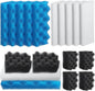 18 Pcs Compatible with 306/307 Bio Sponge Set Compatible with Aquarium Filters Including Blue White Black Bio Sponge for Replacement Filter Media Kit
