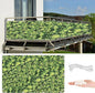 Privacy Fence 3.1' x 23' Heavy Duty 165 GSM HDPE Privacy Fence Panels for Outside, Includes Cable Ties for Garden Wall, Patio Gate, Patio Deck, Green Leaf Pattern