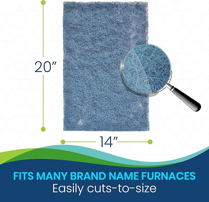 Natural Fiber Hog Hair Furnace Door Filter for Mobile, Manufactured and Modular Homes (14 x 20)