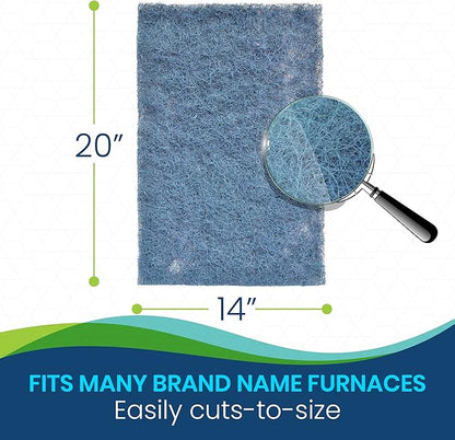 Natural Fiber Hog Hair Furnace Door Filter for Mobile, Manufactured and Modular Homes (14 x 20)