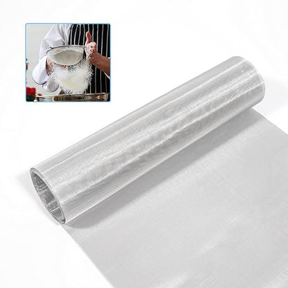 304 Stainless Steel Woven Wire 120 Mesh Fine Screen Mesh Steel Woven Mesh for Filter Mesh, Filtration Cloth, 12 x 40 Inch