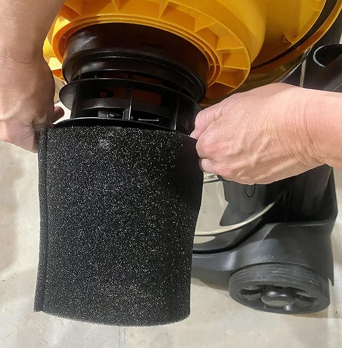 Reusable Dry Disc Filter for Small Shop Vac Kit includes 6 Dry Filters, 2 Foam Sleeves, and 2 Mounting Rings - Compatible with Shop Vac, Ridgid, Craftsman and Other Similar Wet Dry Vacs
