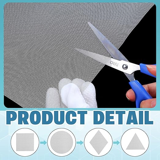 SATINIOR 2 Packs 11.8 x 39.3 Inch 304 Stainless Steel Woven Wire Mesh Fine Screen for Vent, Garden, Cage, Window Screen, Filter, Filtration Cloth, Vent Mesh(20 Mesh)