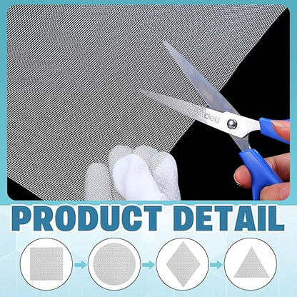 SATINIOR 2 Packs 11.8 x 39.3 Inch 304 Stainless Steel Woven Wire Mesh Fine Screen for Vent, Garden, Cage, Window Screen, Filter, Filtration Cloth, Vent Mesh(20 Mesh)