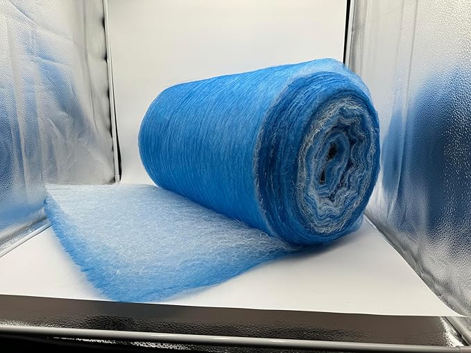 wioboy Paint Booth Exhaust Filter Roll (25" x 200ft), Spray Booth Filter, Fiberglass Paint Arrestor for Air Filter System(18 Gram)