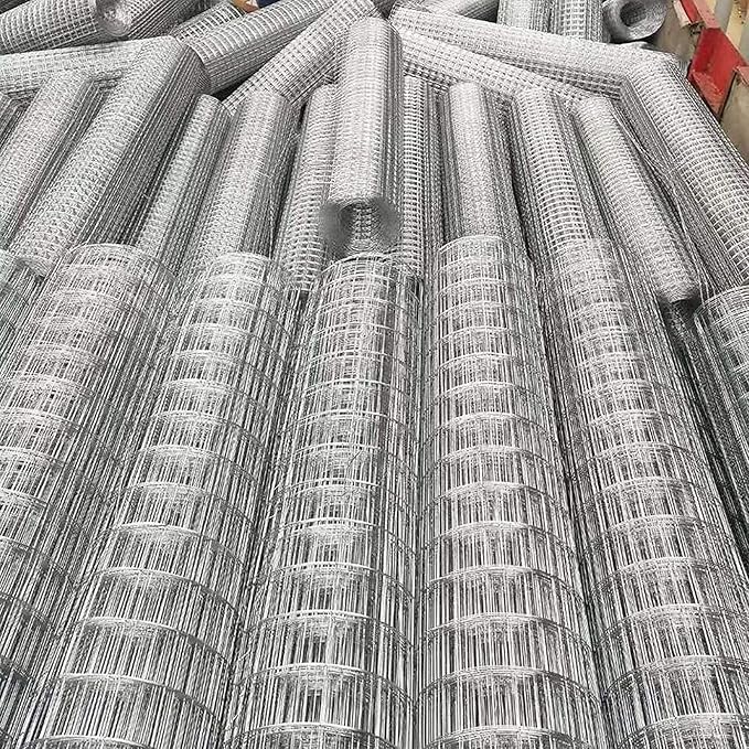 AOTNZ Welded Wire Fencing, Stainless Steel Anti-Rust Decorate Square Screening Filter Sheet for Garden Fence Aviary Hutch Net Fence Chicken Coop Pond Enclosure (Color : Silver, Size : 1x4m)